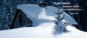 Verschneites Haus, Alpenvorland, Österreich